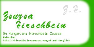 zsuzsa hirschbein business card